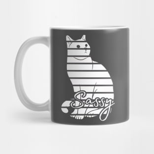 Sassy White Cat Mug